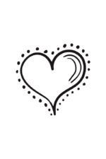 Hand Drawn Heart With Dots Free SVG File