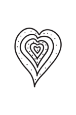 Hand Drawn Heart With Dots Free SVG File