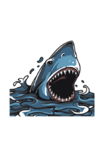 Shark With Open Mouth Free SVG File