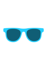 Blue Sunglasses Clipart Free SVG File