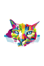 Cat Head Art Free SVG File
