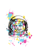 Cat In Helmet Art Design Free SVG File