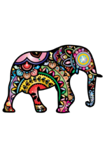 Colored Mandala Elephant Free SVG File