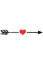 Feather Arrow With Heart In the Middle - free svg file for members