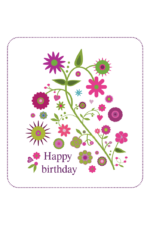 Floral Happy Birthday Sign, Flowers Free SVG File