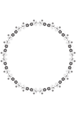 Floral Wreath Monogram Circle Free SVG File
