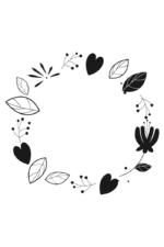 Circle Leaf Monogram Frame, Autumn - free svg file for members
