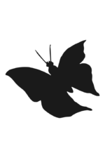 Flying Butterfly Silhouette Free SVG File