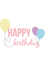 Happy Birthday Sign And Balloons Free SVG File
