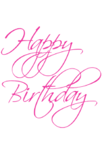 Happy Birthday Curly Sign Free SVG File