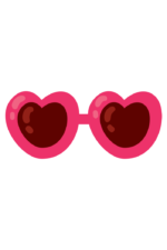 Heart Shaped Sunglasses Free SVG File