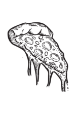 Pizza Slice With Dripping Cheese Free SVG File