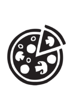 Pizza With Mushrooms Free SVG File