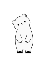 Sad Winter Bear Clipart Free SVG File