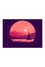 Sail Boat On the Lake Free SVG File