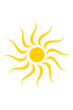 Decorative Sun With Swirly Rays Free SVG Cut File