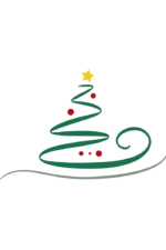 Swirly Christmas Tree Free SVG File