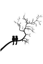 Cats On Tree Branch Free SVG File