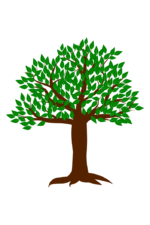 Tree With Leaves And Roots - free svg file for members