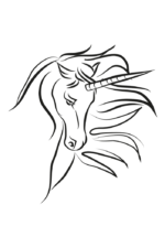 Unicorn Head Art Free SVG File