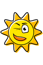 Winking Emoji Sun Clipart Free SVG File