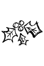 Holy Leaf Christmas Decoration Free SVG File