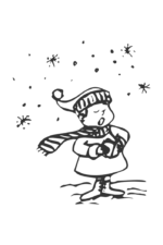Boy Singing Christmas Carol Song Free SVG File