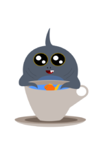 Baby Shark and Cup, Clipart Free SVG File