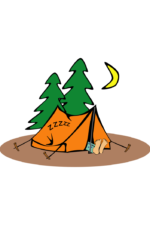 Camping Camper In The Tent Free SVG File