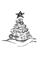 Christmas Tree Hand Drawn Free SVG File