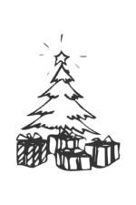 Christmas Tree With Gifts Free SVG File