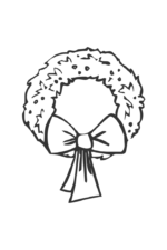 Christmas Wreath With Bow Free SVG File