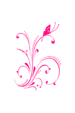 Floral Decorative Design With Butterfly - free svg file for members