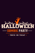 Halloween Zombie Party Sign Free SVG File