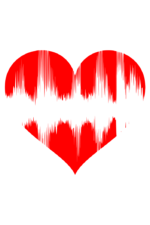 Heart With Heartbeat Wave Free SVG File