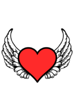 Heart With Wings Clipart - free svg file for members