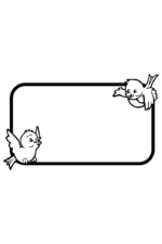Rectangle Frame With Birds For Wedding Free SVG File