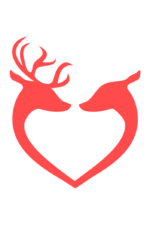 Reindeer Heart Hunting Christmas Free SVG File