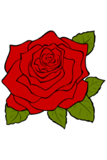 Rose Flower Bloom And Leaves - free svg file for members