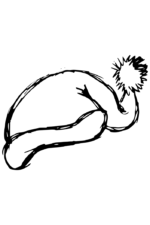 Santa Claus Hat Hand Drawn Free SVG File