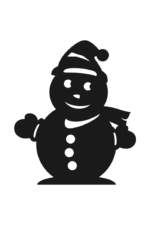 Snowman Silhouette, Winter - free svg file for members