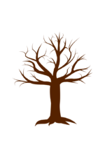 Winter Tree Silhouette without Leaves - free svg file for members