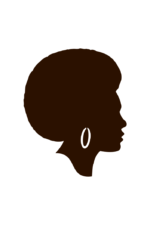 Afro Woman Head Silhouette Free SVG File