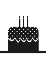 Birthday Cake Silhouette Free SVG File