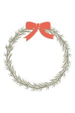 Christmas Wreath With Bow Free SVG File