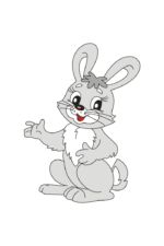 Cute Rabbit Clipart Free SVG File
