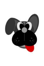 Dog Head Tongue Out Clipart Free SVG File