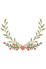 Floral Half Wreath Free SVG File