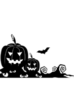 Halloween Pumpkins Silhouette - free svg file for members