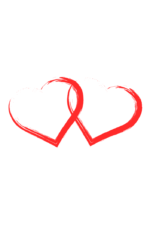 Painted Double Heart Shape Free SVG File